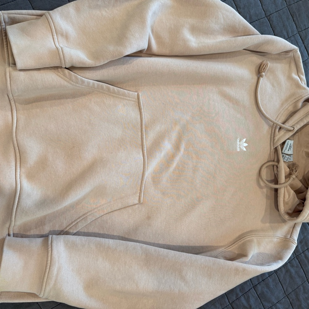 adidas Trefoil Hoodie in Beige